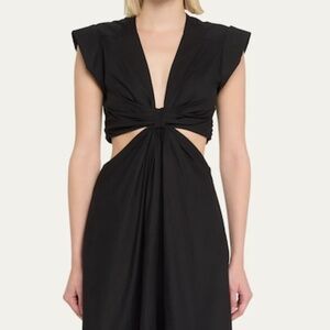 ALC Gathered Cut Out Midi Dress